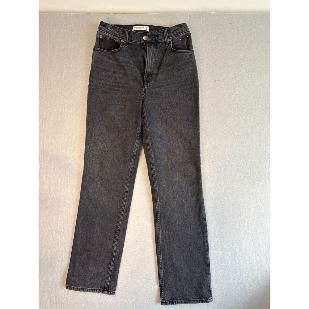 Abercrombie & Fitch Women's Jeans 26 The 90's Straight Ultra Hi Rise Black